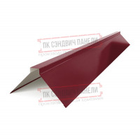 Планка конька плоского 190х190х2000 ПЭ-3005-0.5