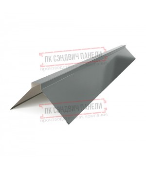 Планка конька плоского 120х120х2000 ПЭ-7005-0.45