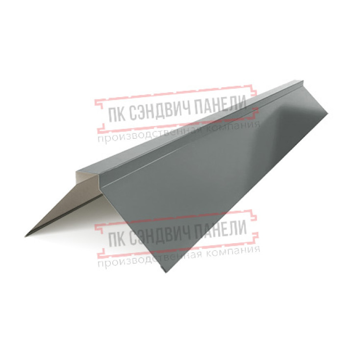 Планка конька плоского 120х120х2000 ПЭ-7005-0.45