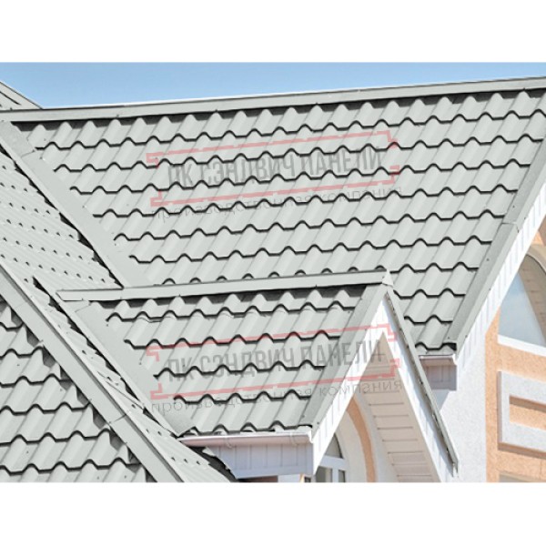 Планка конька плоского 150х150х2000 ПЭ-7035-0.5