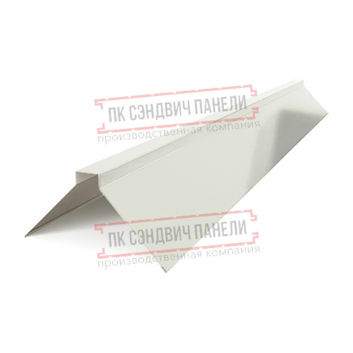 Планка конька плоского простая 115х115х2000 ПЭ-9002-0.45