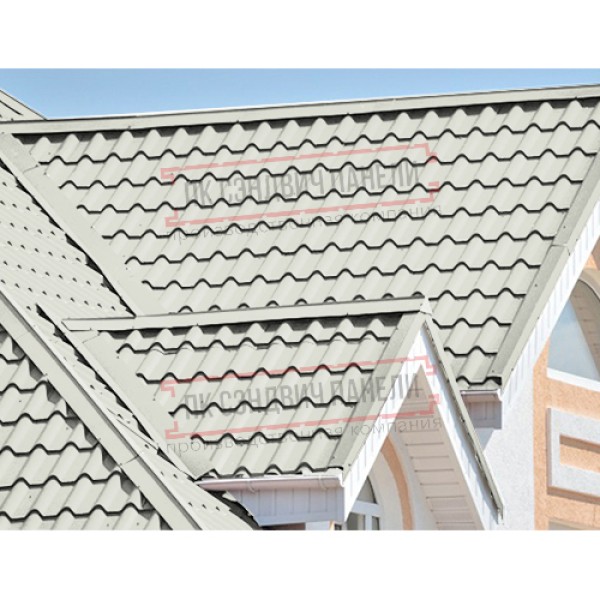 Планка конька плоского 150х150х2000 Norman ПЭ-9002-0.5