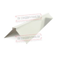 Планка конька плоского 120х120х2000 ПЭ-9010-0.45