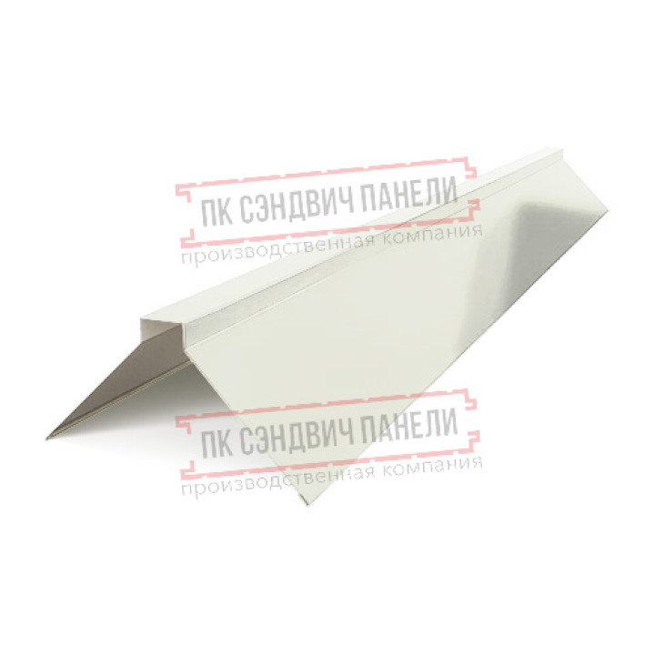 Планка конька плоского 120х120х2000 ПЭ-9010-0.5