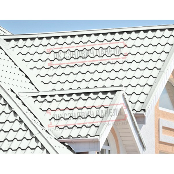 Планка конька плоского 120х120х2000 ПЭ-9003-0.45