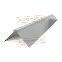 Планка конька плоского 190х190х2000 Norman ПЭ-9006-0.5