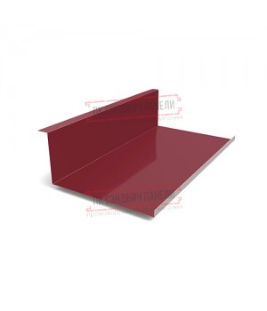 Планка примыкания нижняя 250х122х2000 ПЭ-3005-0.5