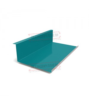 Планка примыкания нижняя 250х122х2000 ПЭ-5021-0.45