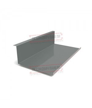 Планка примыкания нижняя 250х122х2000 ПЭ-7005-0.45
