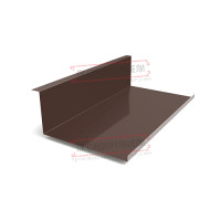 Планка примыкания нижняя 250х122х2000 Norman ПЭ-8017-0.5