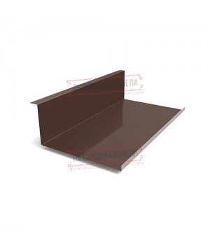 Планка примыкания нижняя 250х122х2000 ПЭ-8017-0.5