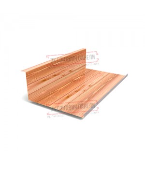 Планка примыкания нижняя 250х122х2000 ECOSTEEL_T-Кедр-0.5
