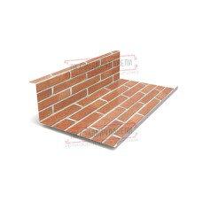 Планка примыкания нижняя 250х122х2000 ECOSTEEL-Кирпич-0.5