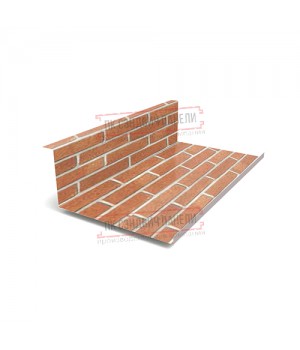 Планка примыкания нижняя 250х122х2000 ECOSTEEL-Кирпич-0.5