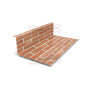 Планка примыкания нижняя 250х122х2000 ECOSTEEL-Кирпич-0.5