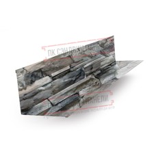 Планка примыкания верхняя 250х147х2000 ECOSTEEL-БелыйКамень-0.5