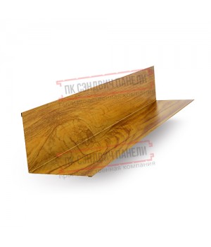 Планка примыкания верхняя 250х147х2000 ECOSTEEL_T-ЗолотойДуб-0.5