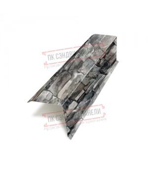 Планка торцевая 135х145х2000 ECOSTEEL-БелыйКамень-0.5