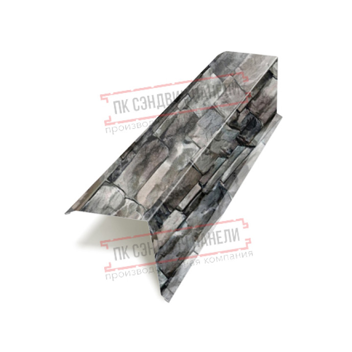 Планка торцевая 95х120х2000 ECOSTEEL-БелыйКамень-0.5