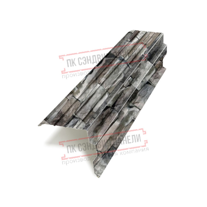 Планка торцевая 90х115х2000 ECOSTEEL-БелыйКамень-0.5