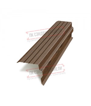 Планка торцевая 90х115х2000 ECOSTEEL-МореныйДуб-0.5