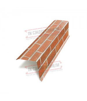 Планка торцевая 135х145х2000 ECOSTEEL-Кирпич-0.5