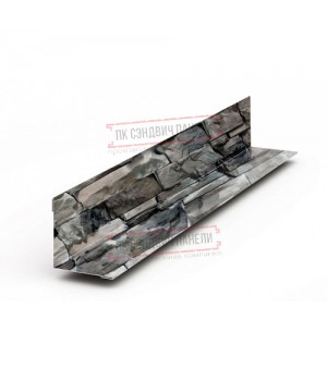Планка угла внутреннего 115х115х2000 ECOSTEEL-БелыйКамень-0.5