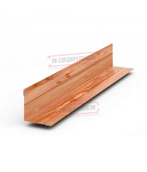 Планка угла внутреннего 115х115х2000 ECOSTEEL_T-Кедр-0.5