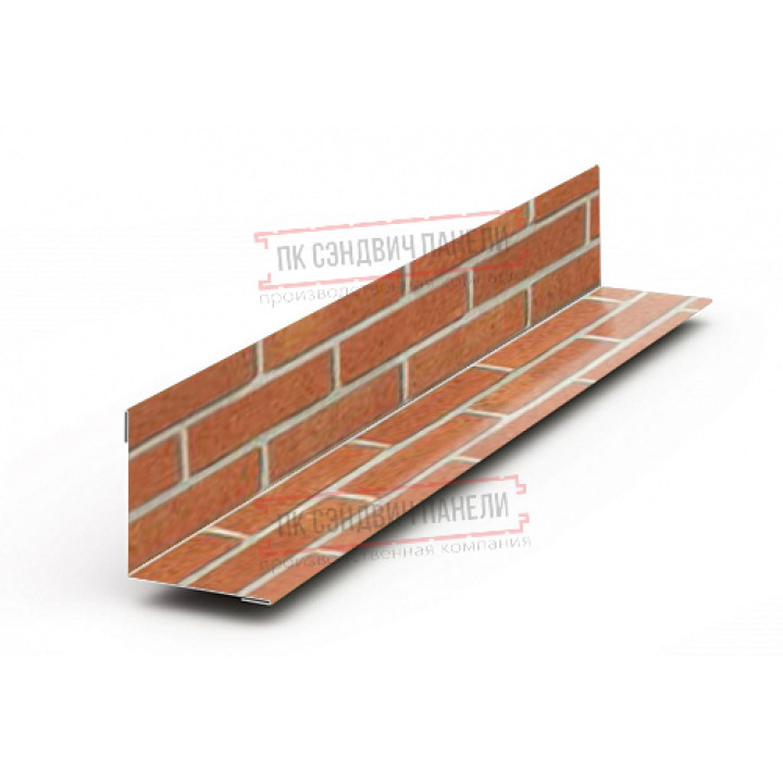 Планка угла внутреннего 115х115х2000 ECOSTEEL-Кирпич-0.5