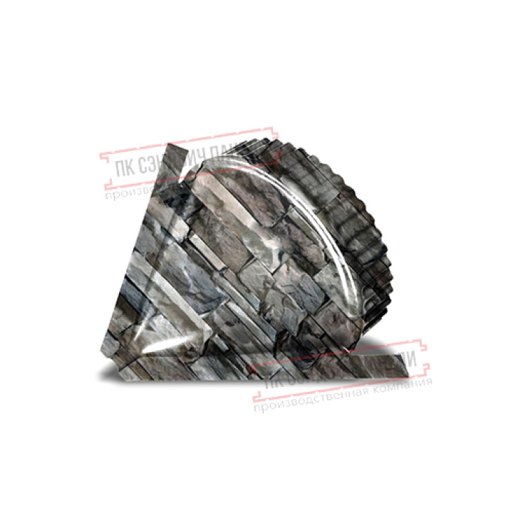 Заглушка конька круглого конусная ECOSTEEL-БелыйКамень-0.5