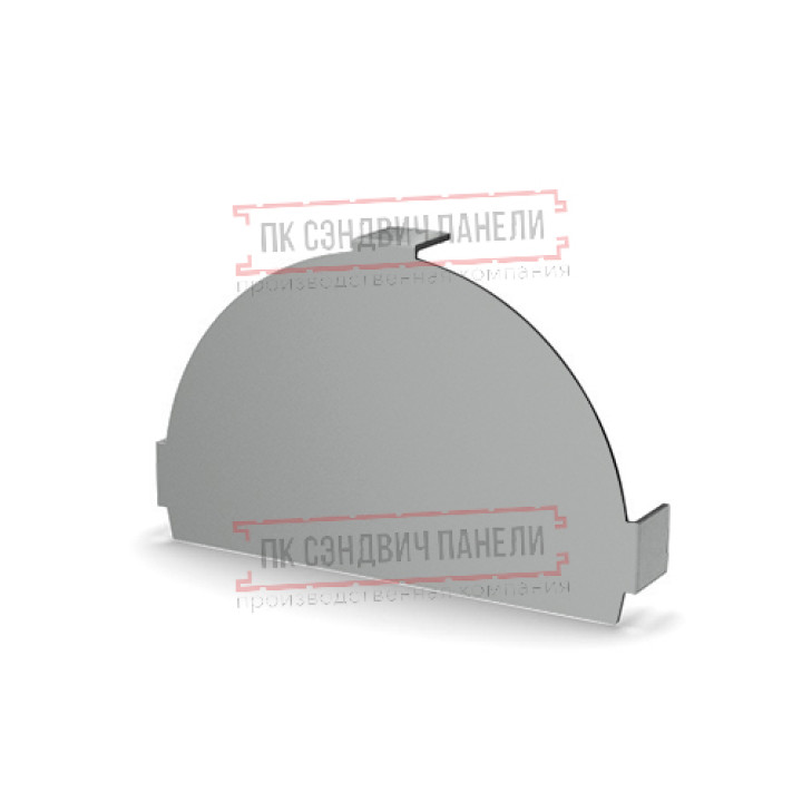 Заглушка конька круглого простая NormanMP ПЭ-9006-0.5