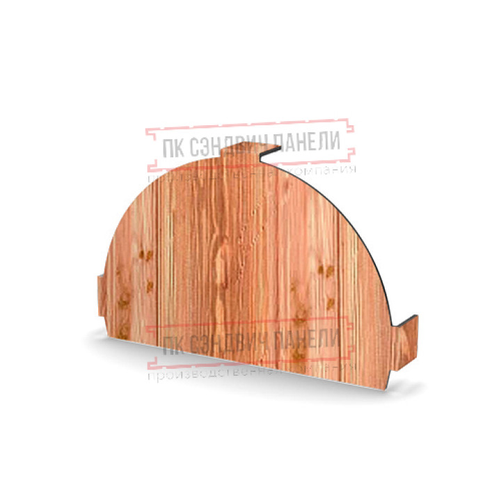Заглушка конька круглого простая ECOSTEEL_T-Кедр-0.5