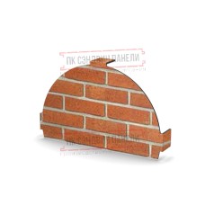 Заглушка конька круглого простая ECOSTEEL-Кирпич-0.5