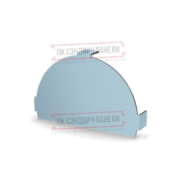 Заглушка конька круглого простая ПРМ-Met.Blue-0.5