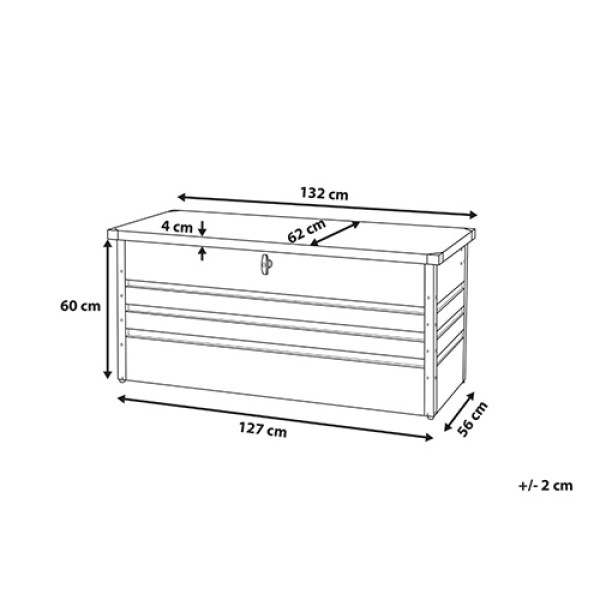 Ящик для хранения «Box metal» 1,32х0,61 м, толщина стали: 0,4 в пазах 0,6 Ящик для хранения «Box metal» 1,32х0,61 м, толщина стали: 0,4 в пазах 0,6