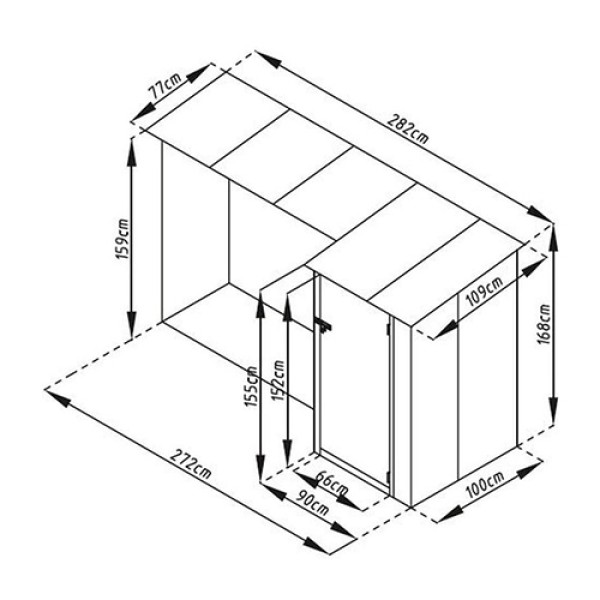 Бытовой модуль «Shed metal» 1,05х2,7 м Бытовой модуль «Shed metal» 1,05х2,7 м