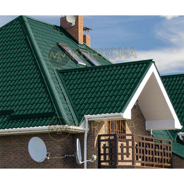 Металл черепица Ламонтерра-0.5 RAL6005 Viking E