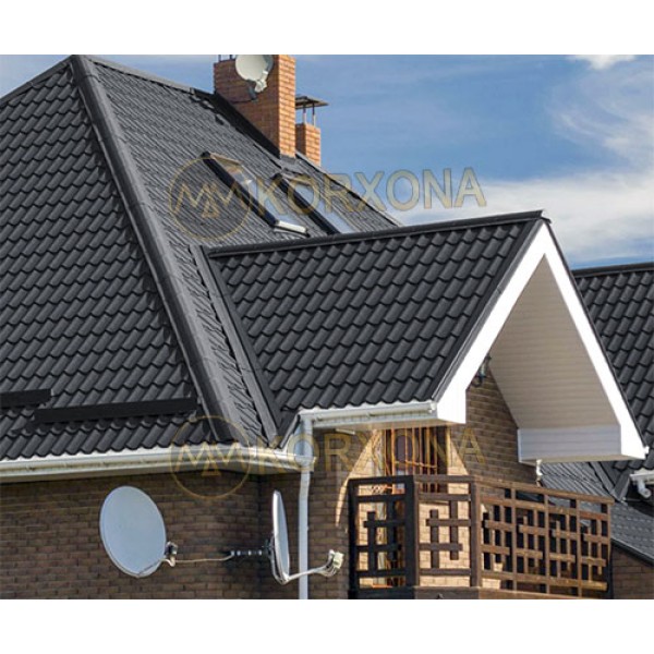 Metall cherepitsa Lamonterra-0.45 RAL7024 Poliester