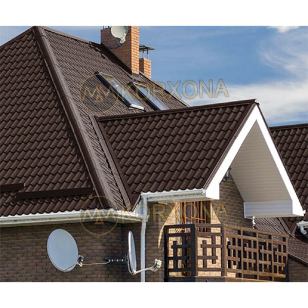Metall cherepitsa Lamonterra-0.45 RAL8017 Viking