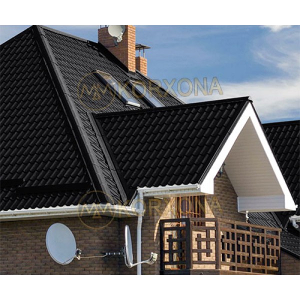 Metall cherepitsa Lamonterra-0.45 RAL9005 Viking