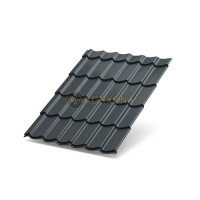 Металл черепица Ламонтерра X-0.5 RAL7024 Viking E