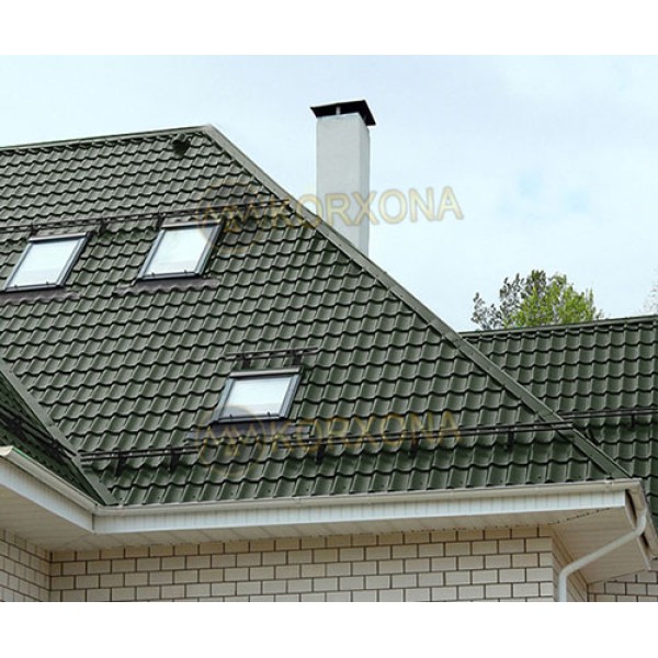 Металл черепица Ламонтерра XL-0.5 RAL6007 Viking E