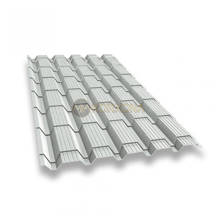 Металлочерепица монкатта-0.5 RAL7035 Полиэстер