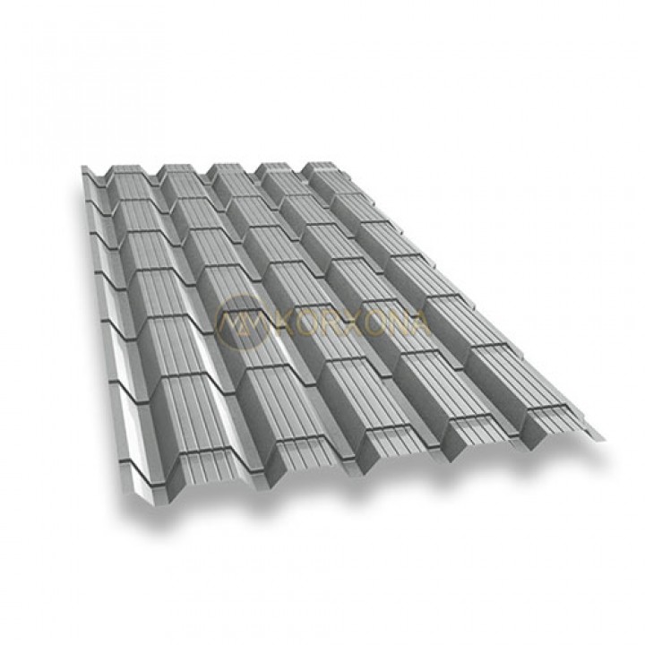 Металлочерепица монкатта-0.5 RAL9006 Полиэстер