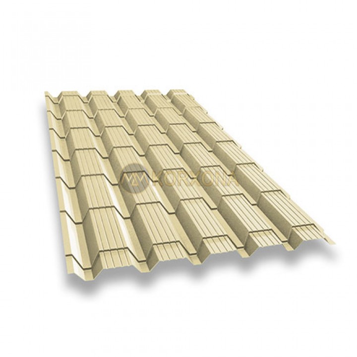 Металлочерепица монкатта-0.5 RAL1014 Полиэстер