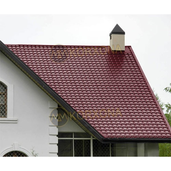 Металл черепица монкатта-0.5 RAL3005 Viking E
