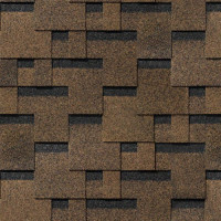 Окисленная (антрацит) гибкая черепица Docke Europa Матрица Коричневый