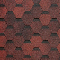 Гибкая черепица Docke Basic Шестигранник Красный
