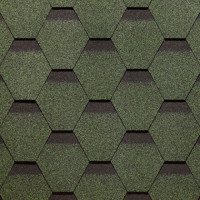 Оксидланган (антрацит) эгилувчан черепица Docke Europa Карат Яшил