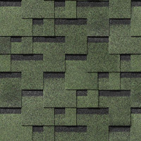 Оксидланган (антрацит) эгилувчан черепица Docke Europa Матрица Яшил